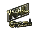 Sticker | electroNic (Gold) | Stockholm 2021