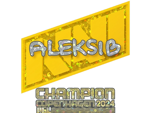 Sticker | Aleksib (Glitter, Champion) | Copenhagen 2024