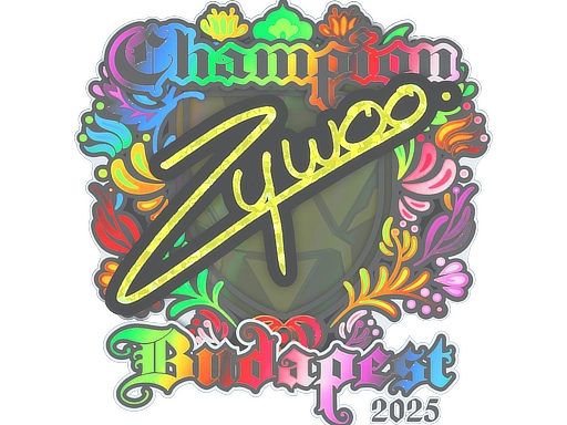Sticker | ZywOo (Holo, Champion) | Budapest 2025