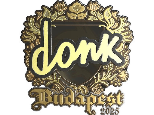 Sticker | donk (Gold) | Budapest 2025